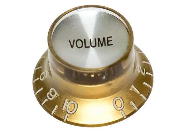 Dr.Parts  Volume Knob Gold/Silver for Alpha Pots (Epiphone)